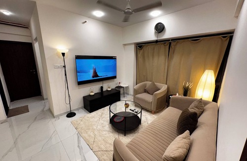 Jogeshwari West Apartment | Sky Oasis: Premium 2BHK I 65' TV, AC, High Floor, Andheri West