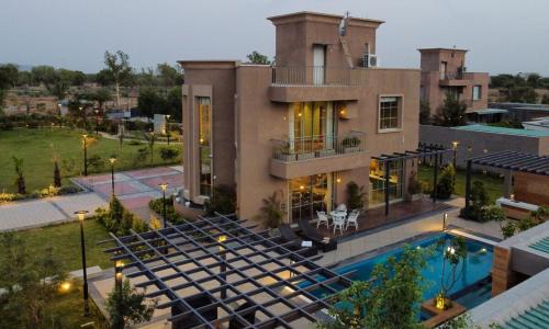 Jamwa Ramgarh Villa | Skyza Farms 3 BHK Snehzy Villa with Private pool, Gazebo and Garden