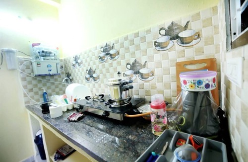 Hyderabad Condo | SN202 - Complete 2BHK with Kitchen, AC, TV, Sofa
