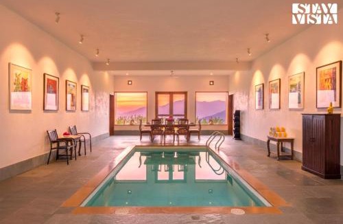 Nathdwara Villa | StayVista at Nilaya In The Hills with Lake View, Pool