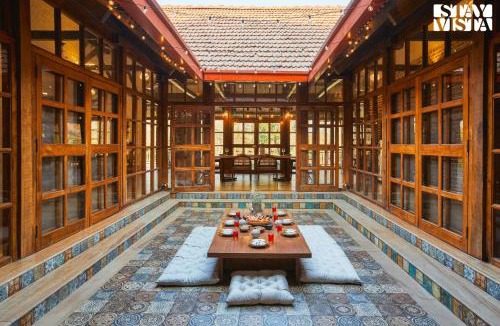 Sangavi Villa | StayVista at Orchard by the River with Bonfire, BBQ