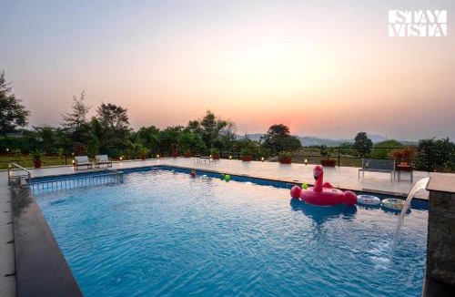 Roha Villa | StayVista at Sasha Farms in Roha with Pool, WiFi