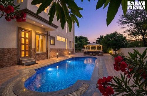 Amer Villa | StayVista at The Farm 15 with Pool, Lawn & Scenic View near NIMS & Amity University Jaipur