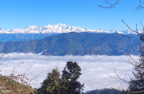 Kanatal Bed & Breakfast | top of the mountain surrounding with nature view and snow caped mountains view f