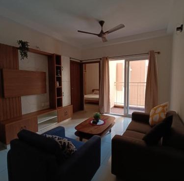 1 BHK with AC on 7th floor located near the Bengaluru Airport