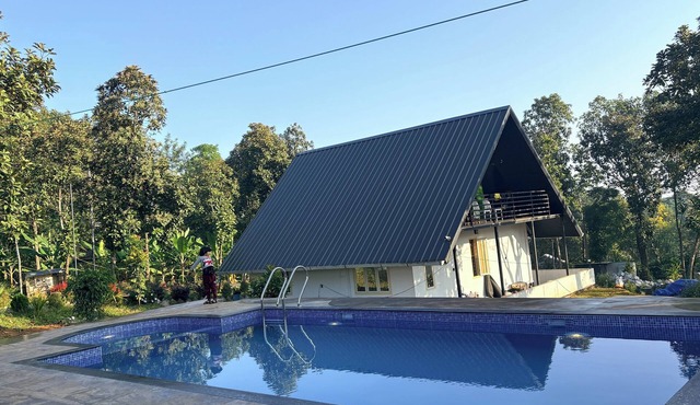 2bhk Homestay With Pool, BBQ and Campfire - Oakwood Oasis
