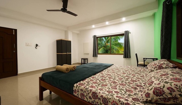 AC Room Overlooking Garden in a Villa