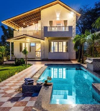 Alaya Stays Ramgarh Colonial-Style 2-BHK Villa Amidst the Hills with Private Pool & Garden
