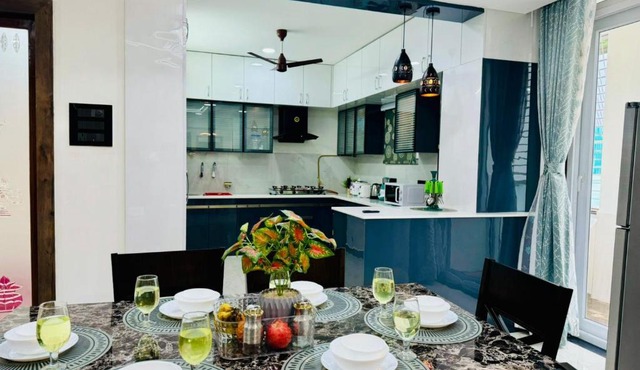 BluO 3BHK Gachibowli - Kitchen, Lift, Parking
