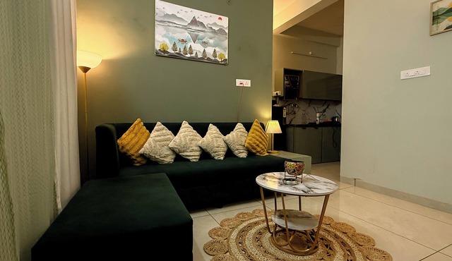 Cozy 1-bedroom apartment in charming Indore with AC