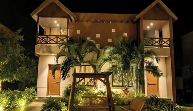Furnished 3 BHK villa with infinity swimming pool, restaurant and game zone.