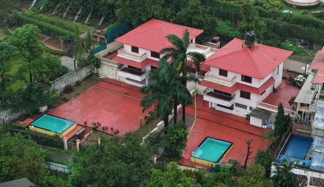 Gen-Z Villa with Hill View from Balcony & Spacious Pool Area & AC