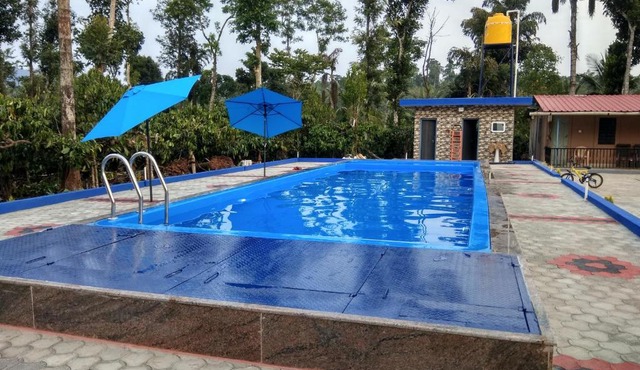 Giri Darshini Homestay - 3BH, Simple Rooms with Pool & Private Falls