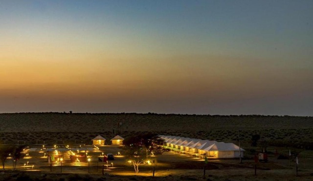 Golden Sandstone Hotel desert safari camp