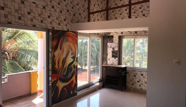 Guest House with 3 bed & 2 bathrooms, on the banks of River Nandini and Beaches