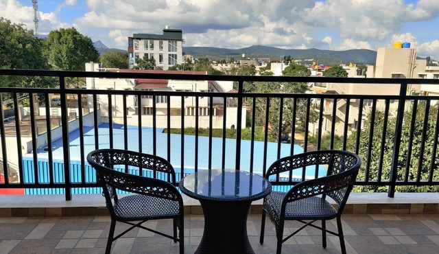 Luxurious and spacious two-bhk service apartment with all amenities, facilities.
