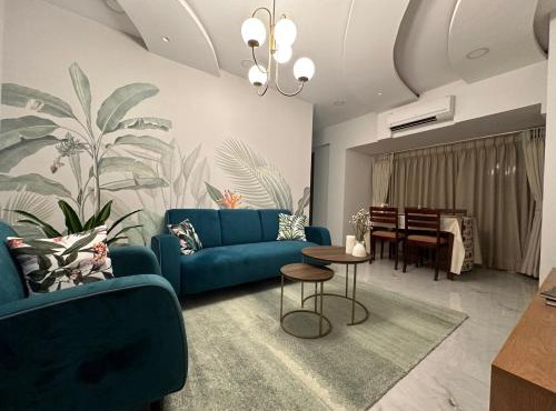 Luxury 2 BHK Tropical Apartment with Workspace in Khar West