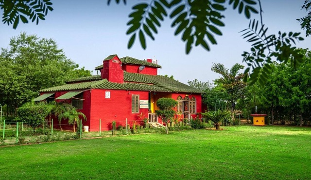 Organic Farm with kitchen, AC rooms, Pet-friendly 7 Kms from the city