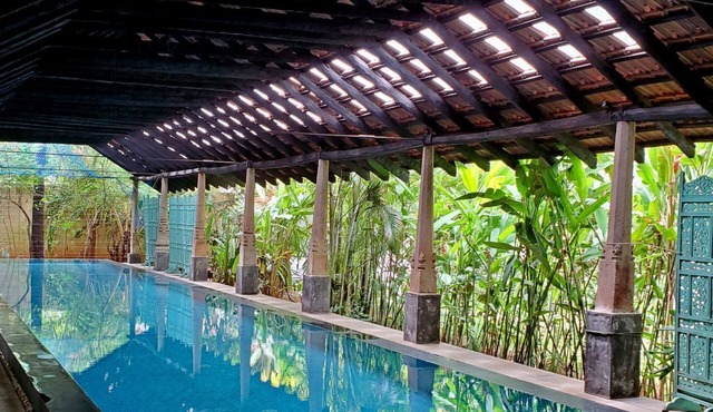 Private apartment in a restored cottage of a family estate with pool