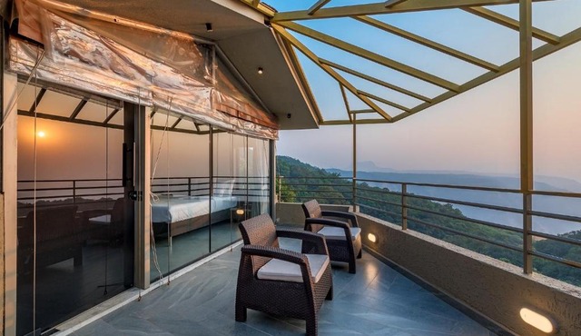SaffronStays HeavOne Trio - 3BR villa with terrace, BBQ, WiFi & panoramic valley views near Tiger Point, Lonavala