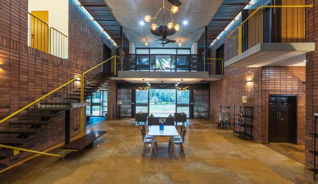 SaffronStays Riverstone 3-BR Riverside Villa with Farm Views