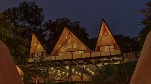 SaffronStays Shambhala Bodhi - 3-BR villa overlooking Pawna Lake with private pool, jacuzzi, and lounge areas