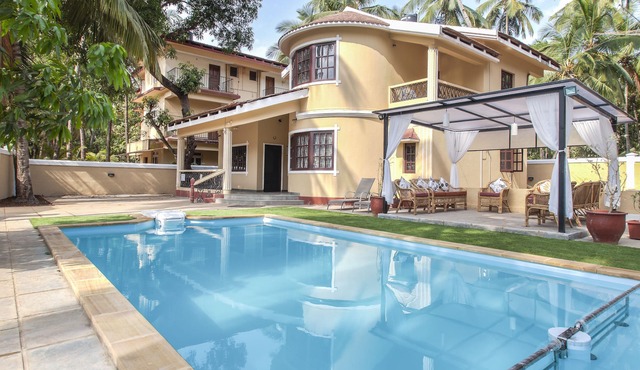 Seas the Day at Villa Calangute Phase 3-Swimming Pool, Kids Pool & Pergola #Goa