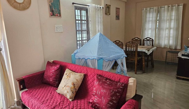 Spacious 2-bedroom apartment with AC in Chennai near Trade Center, Airport, DLF