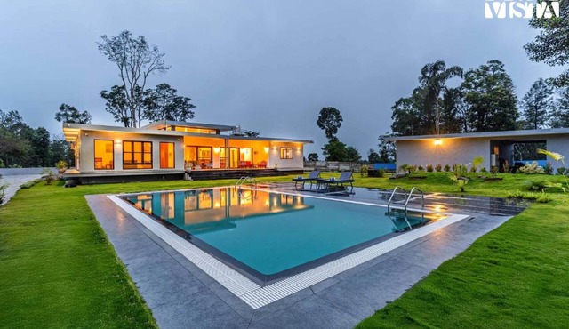 Stayvista at Serenova with big pvt pool and lawn - Your Luxury escape awaits !