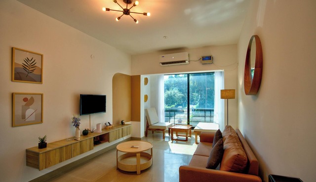 Sun-kissed 1BHK Vagator French Windows.