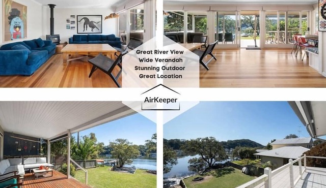 Sunlit Riverfront Escape/ Hawkesbury in Central Coast