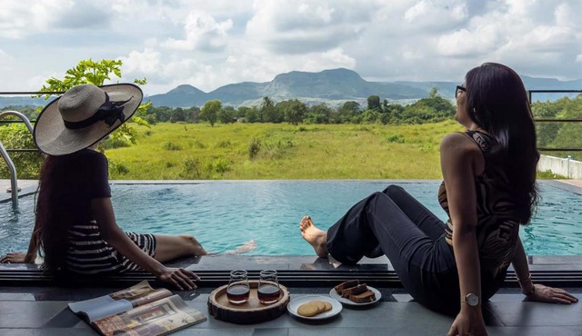 Two Villa by StayVista with Infinity Pool, Farm & Mountain Views, Modern Interiors