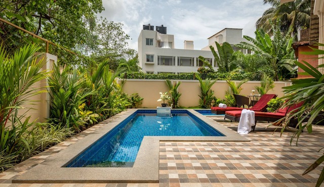 Villa Serenity 6 bedrooms with private pool and parking, close to Baga Beach