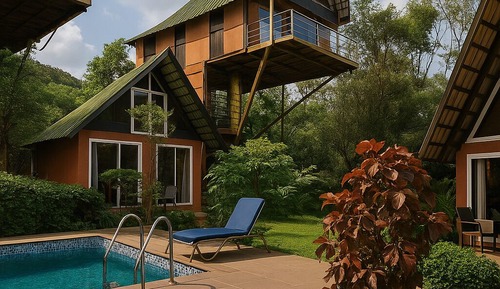 Deluxe Tree House, Pool View